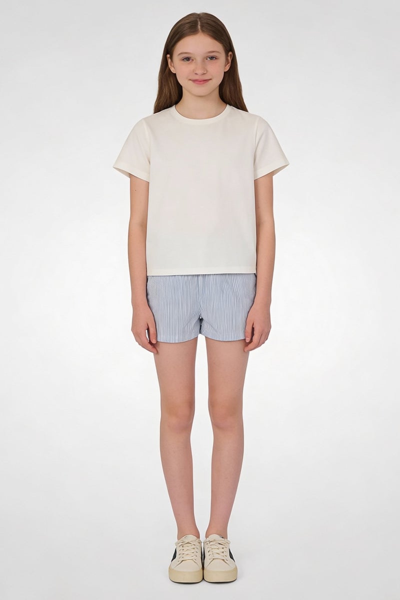 guppy Kids Girl Stripe Pull On Shorts, Multicolor - Image 1